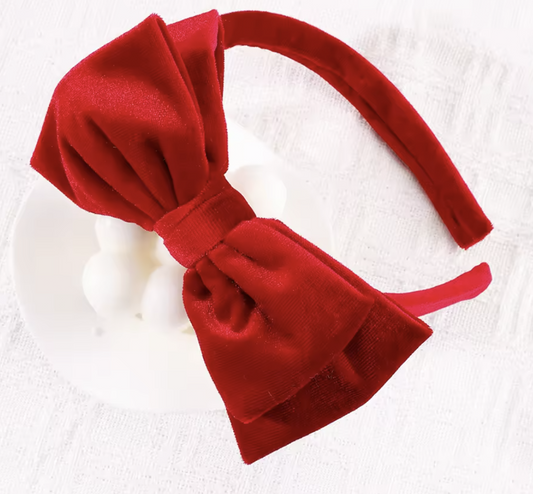 Velvet Bow Headband