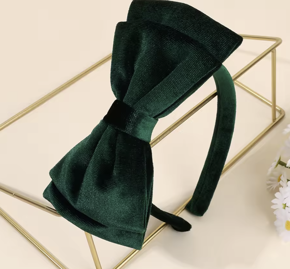 Velvet Bow Headband
